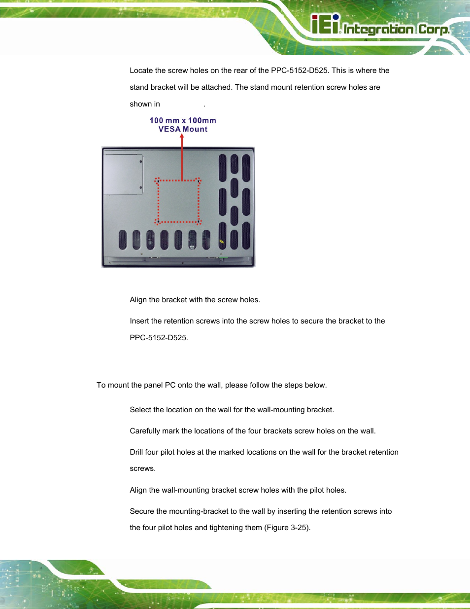 5 wall mounting | IEI Integration PPC-5152-D525 v2.10 User Manual | Page 53 / 185