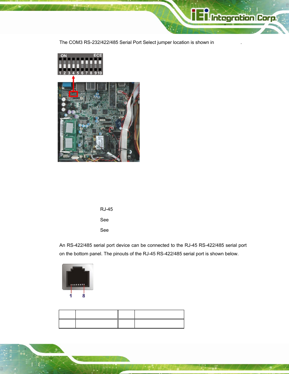 7 rj-45 rs-422/485 serial port (com4, com5) | IEI Integration PPC-5152-D525 v2.10 User Manual | Page 63 / 185