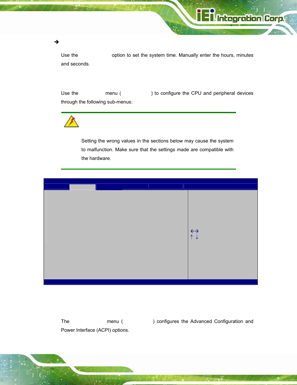 3 advanced, 1 acpi settings | IEI Integration PPC-5152-D525 v2.10 User Manual | Page 83 / 185