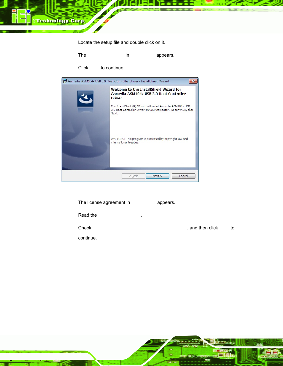 Figure 6-20: usb 3.0 driver welcome screen | IEI Integration PPC-37xxA-N26 v1.00 User Manual | Page 120 / 203