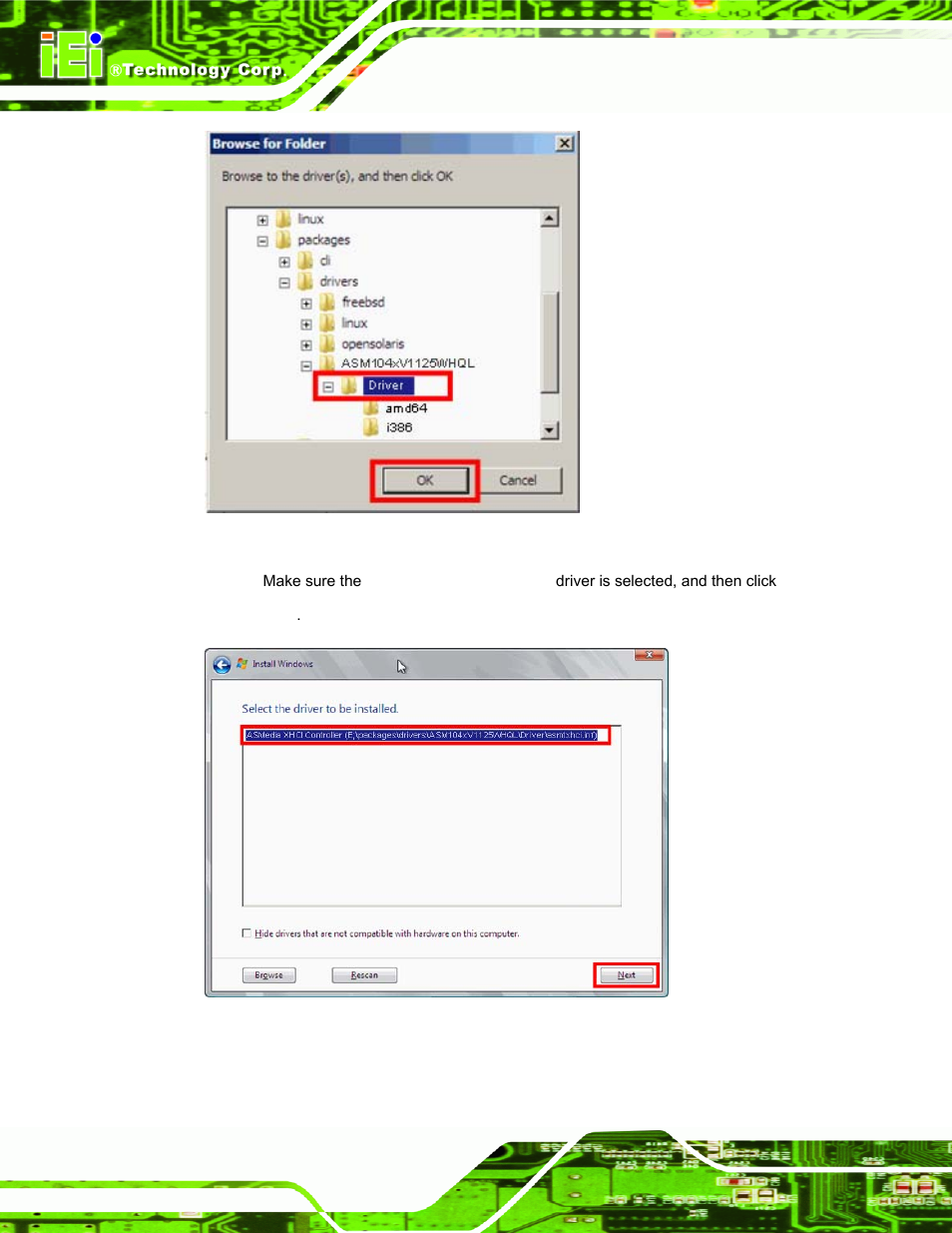 Figure 6-26: browse for folder | IEI Integration PPC-37xxA-N26 v1.00 User Manual | Page 124 / 203