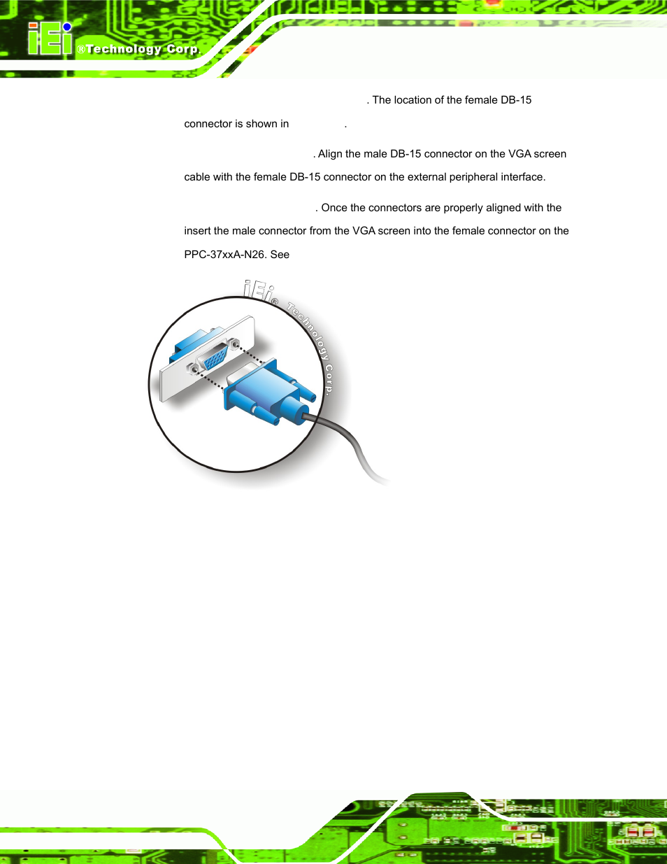 Figure 3-45: vga connector | IEI Integration PPC-37xxA-N26 v1.00 User Manual | Page 70 / 203
