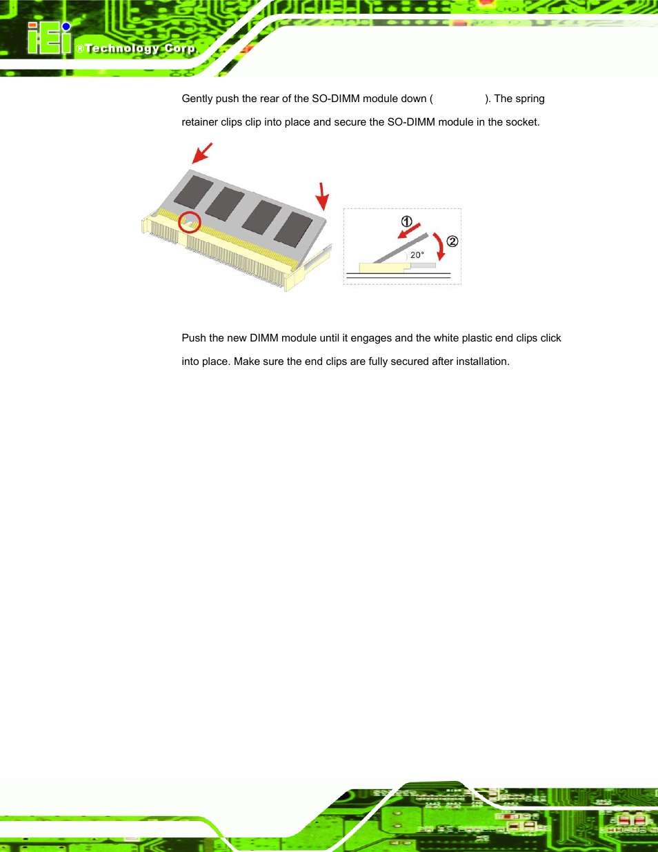 Figure 4-2: so-dimm module installation, Figure 4-2 | IEI Integration PPC-37xxA-N26 v1.00 User Manual | Page 74 / 203