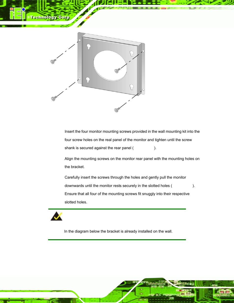 Figure 4-20: wall-mounting bracket | IEI Integration PPC-37xx-N270 v2.00 User Manual | Page 62 / 155