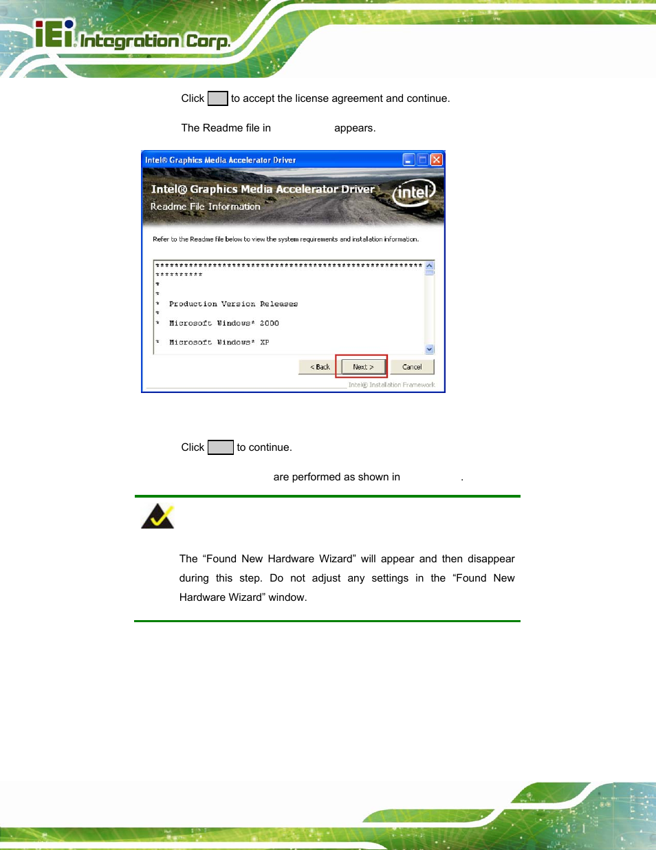 Figure 6-14: vga driver read me file | IEI Integration PPC-37xx-N270 v2.20 User Manual | Page 132 / 162