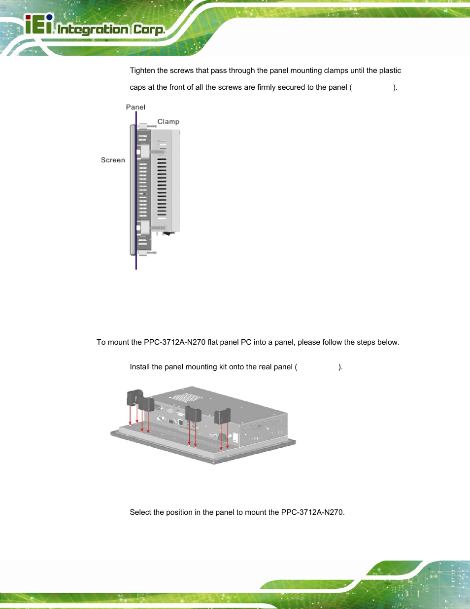 2 ppc-3712a-n270, Figure 4-25: ppc-3712 panel mounting kit | IEI Integration PPC-37xx-N270 v2.20 User Manual | Page 64 / 162