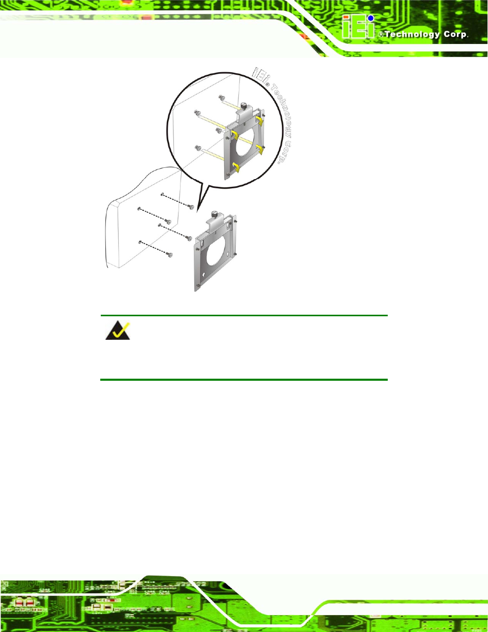 Figure 2-5: chassis support screws | IEI Integration ACT-457A User Manual | Page 27 / 67