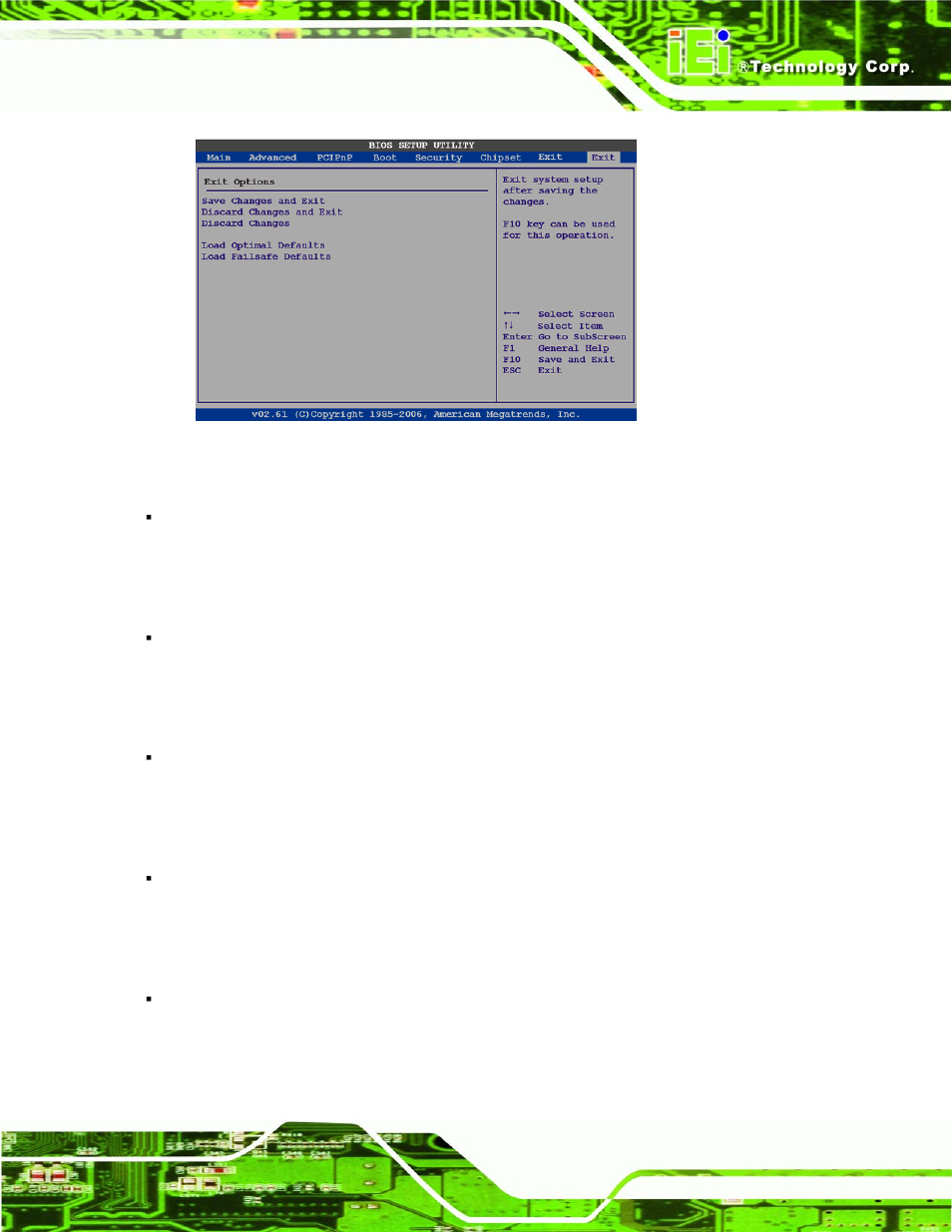 Menu 20:exit | IEI Integration AFL-4 series-N270 v1.05 User Manual | Page 115 / 165