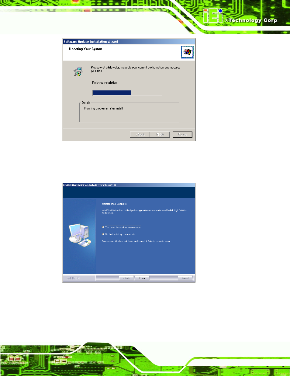 Figure 7-22: restart the computer | IEI Integration AFL-4 series-N270 v1.05 User Manual | Page 131 / 165