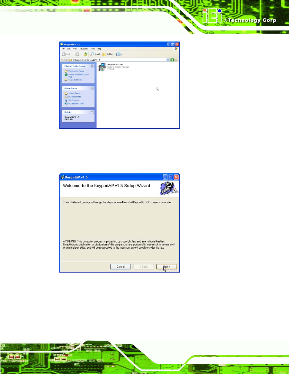 Figure 7-46: bluetooth driver icon, Figure 7-47: welcome screen | IEI Integration AFL-4 series-N270 v1.05 User Manual | Page 145 / 165