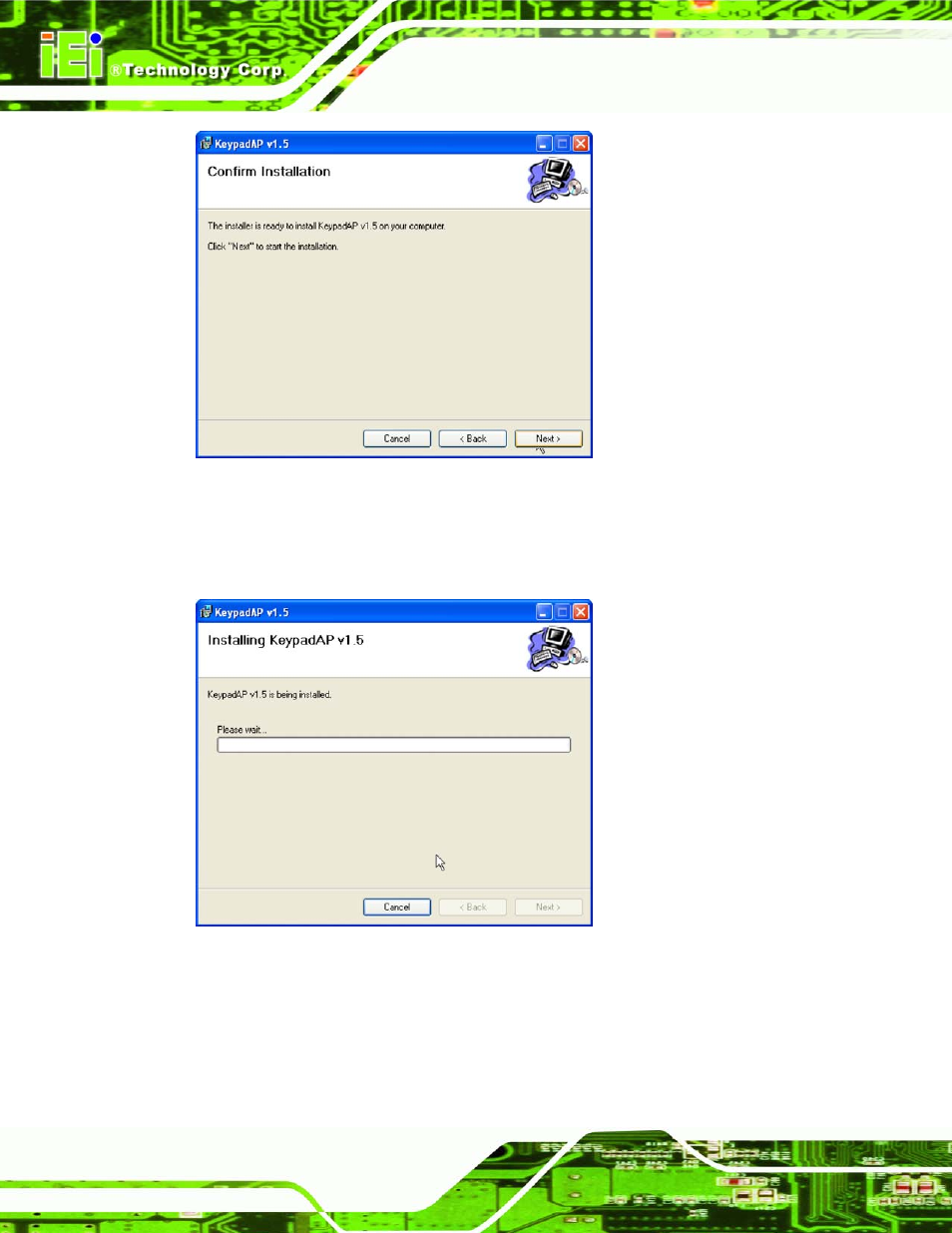 Figure 7-48: ready to install the program, Figure 7-49: installing keypadap | IEI Integration AFL-4 series-N270 v1.05 User Manual | Page 146 / 165