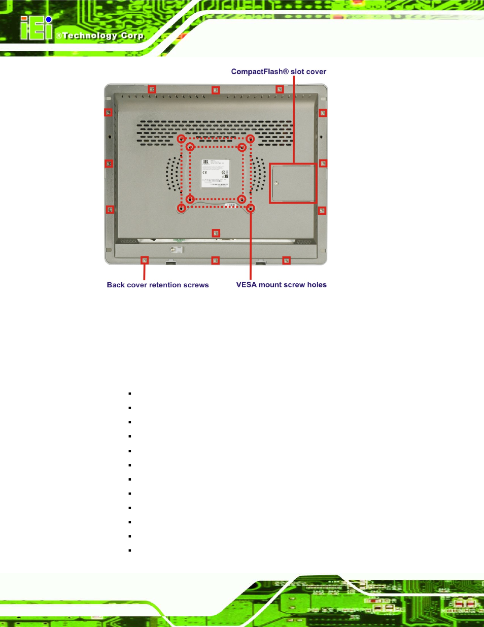 3 i/o interface panel, Figure 1-3: afl-4 series-n270 rear view | IEI Integration AFL-4 series-N270 v1.05 User Manual | Page 20 / 165