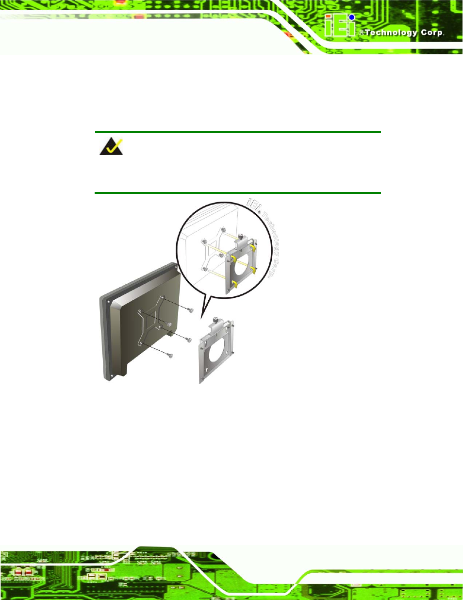 Figure 4-11: chassis support screws | IEI Integration AFL-4 series-N270 v1.05 User Manual | Page 59 / 165