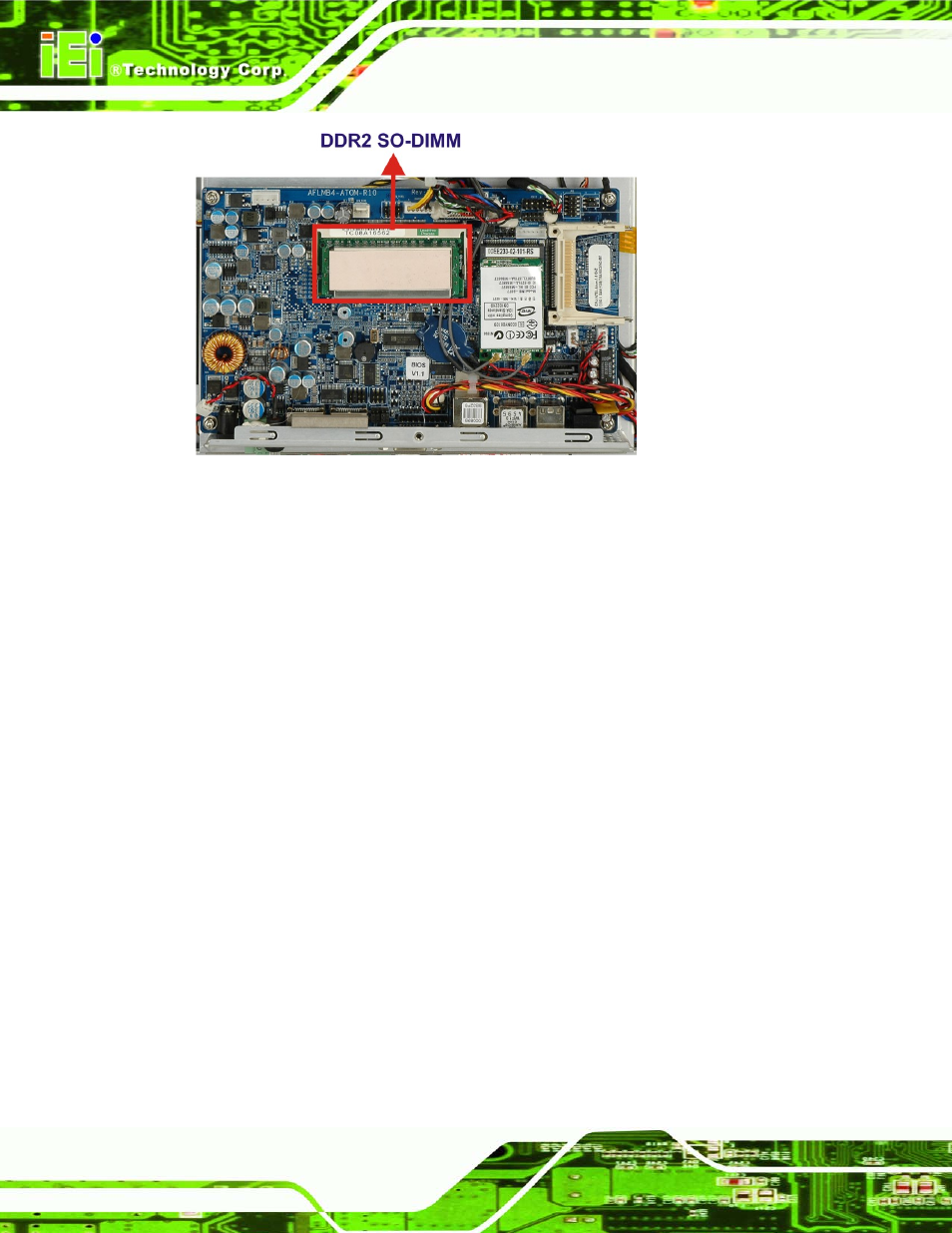 Figure 5-2: afl-412a-n270 so-dimm socket location | IEI Integration AFL-4 series-N270 v1.05 User Manual | Page 76 / 165