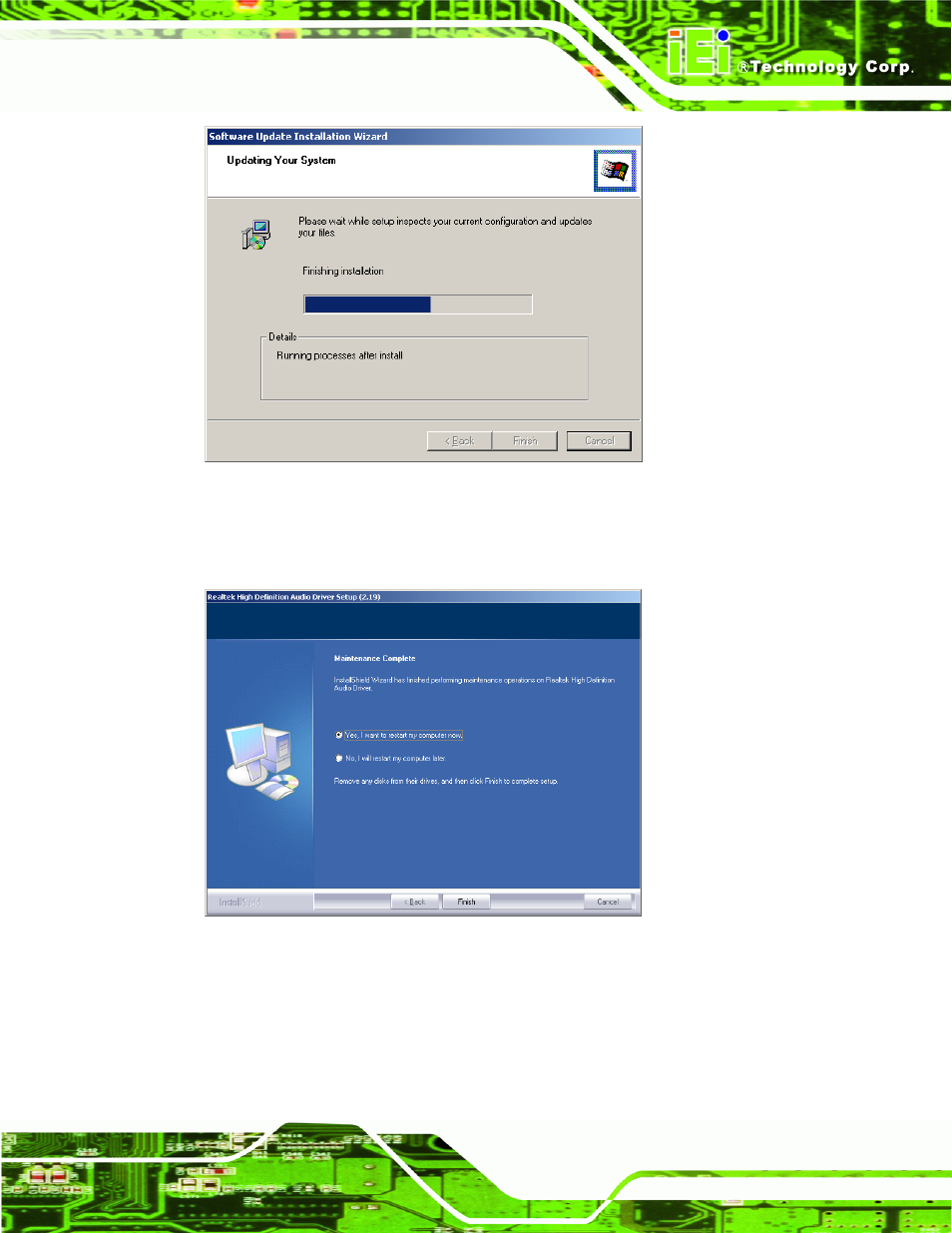 Figure 7-22: restart the computer | IEI Integration AFL-4 series-N270 v2.10 User Manual | Page 129 / 166