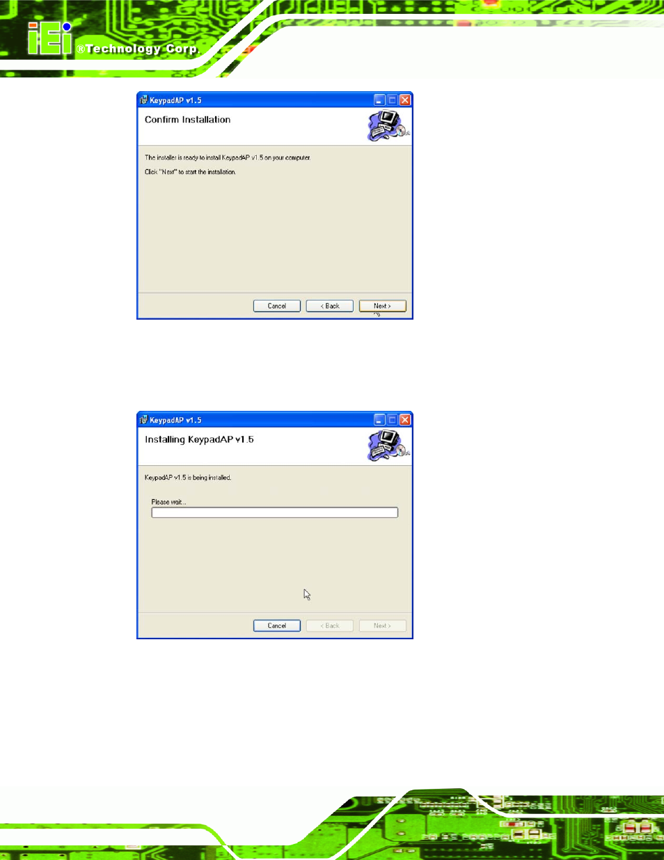 Figure 7-48: ready to install the program, Figure 7-49: installing keypadap | IEI Integration AFL-4 series-N270 v2.10 User Manual | Page 144 / 166