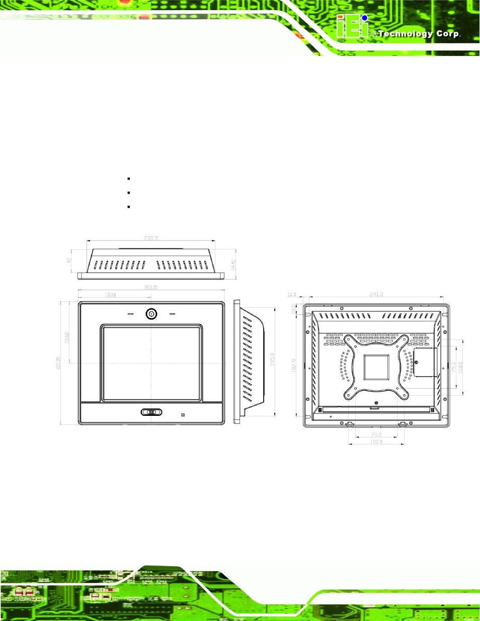 1 dimensions, 1 afl-408a/b-n270 dimensions, Imensions | Figure 2-1: afl-408a/b-n270 dimensions (mm) | IEI Integration AFL-4 series-N270 v2.10 User Manual | Page 25 / 166