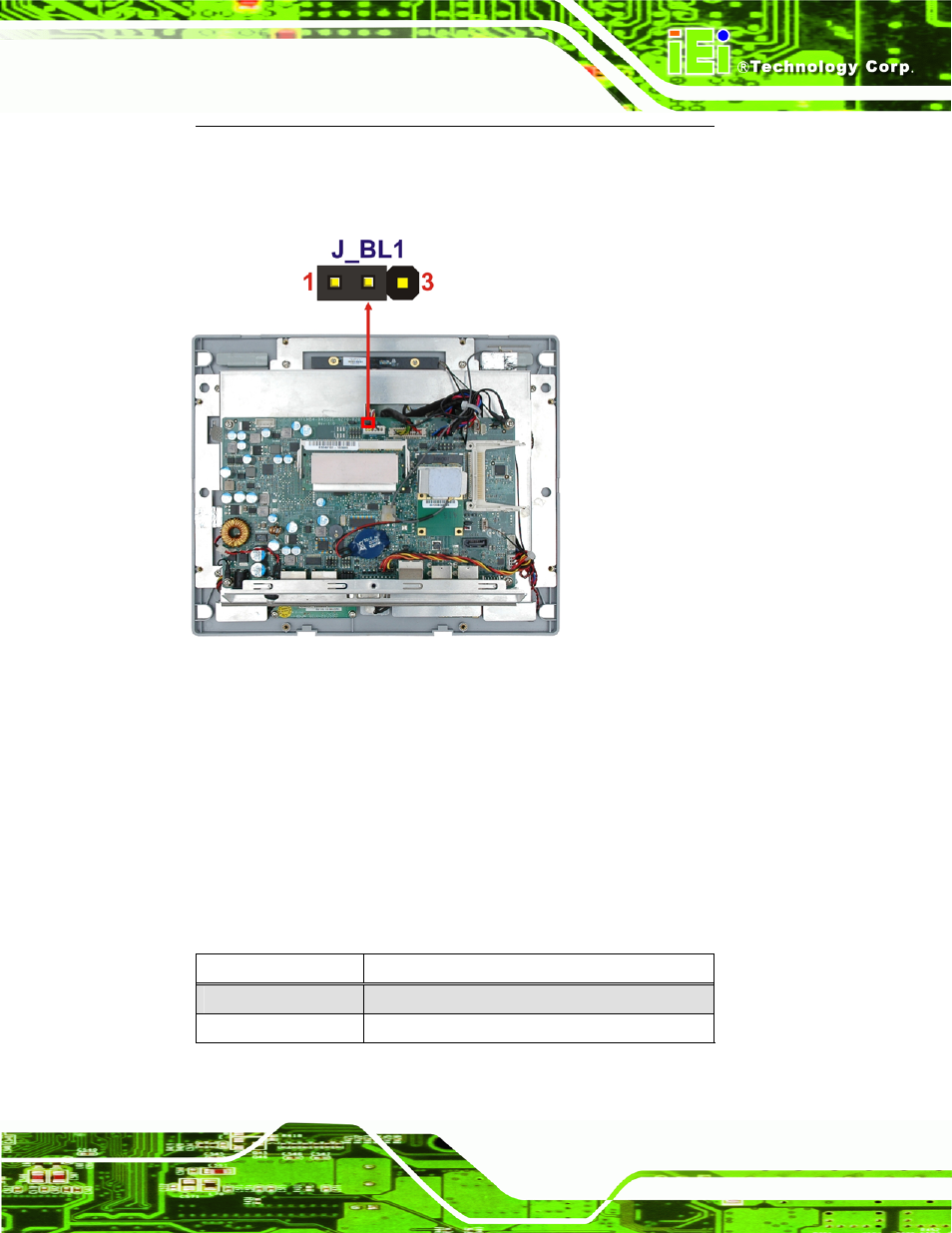 7 lcd power select 1 jumper, Figure 4-9: lcd backlight select jumper location, Table 4-6: lcd backlight select jumper settings | Table 4-7: lcd power select jumper settings | IEI Integration AFL-4 series-N270 v2.10 User Manual | Page 55 / 166