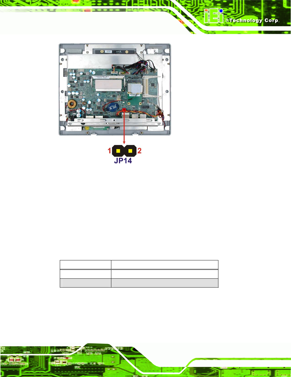 9 mcu lcd panel select jumper, Figure 4-11: lcd panel type jumper location, Table 4-9: mcu lcd panel select jumper settings | IEI Integration AFL-4 series-N270 v2.10 User Manual | Page 57 / 166