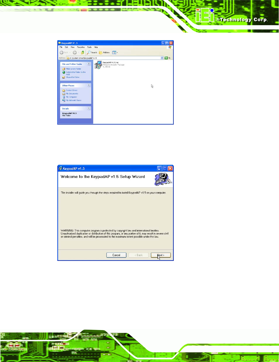 Figure 7-46: bluetooth driver icon, Figure 7-47: welcome screen | IEI Integration AFL-4 series-N270 v2.20 User Manual | Page 145 / 168