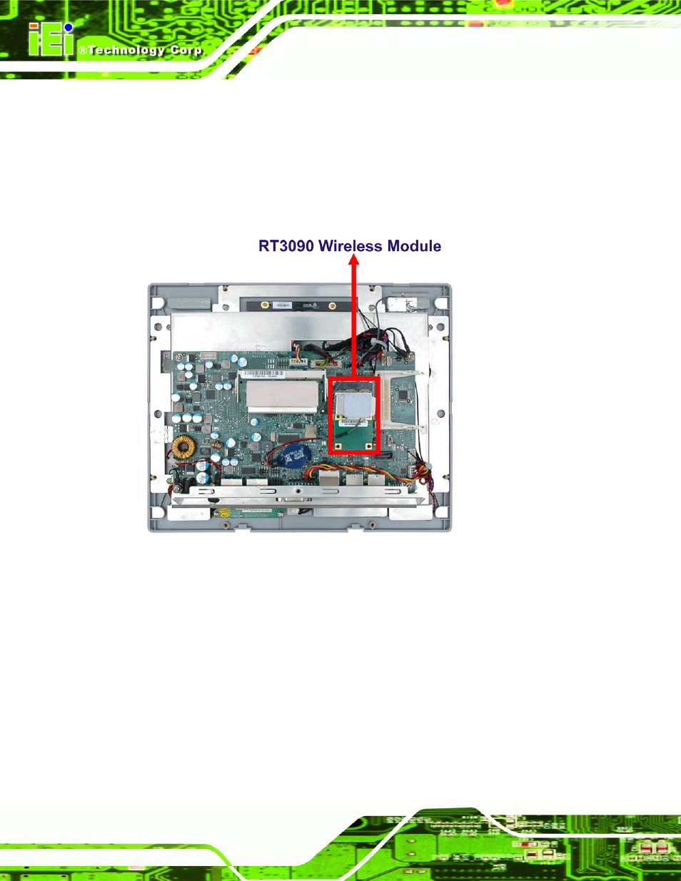 8 wireless ethernet, 9 remote control, Ireless | Thernet, Emote, Ontrol, Figure 2-7: rt3090 wireless module | IEI Integration AFL-4 series-N270 v2.20 User Manual | Page 34 / 168