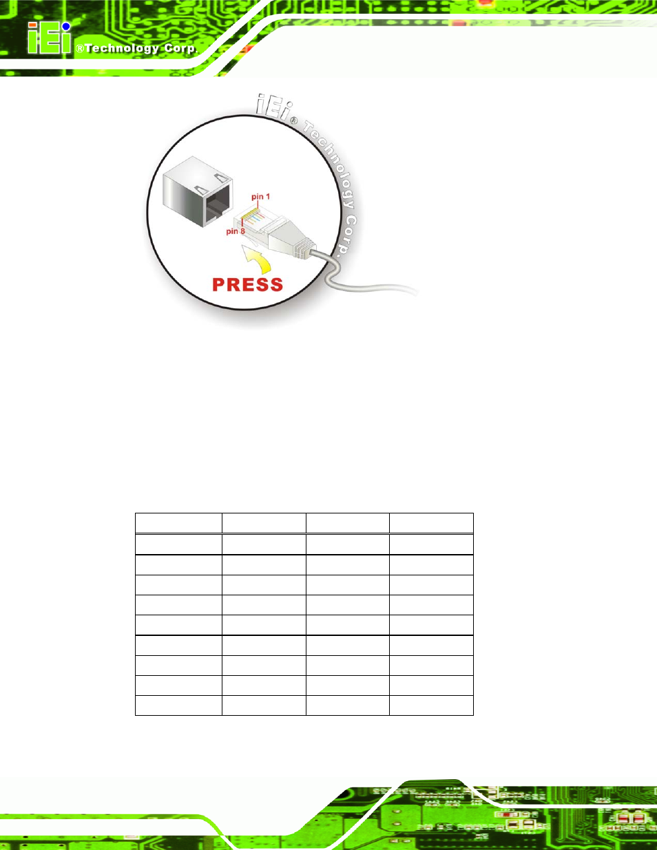 1 rj-45 serial port pinouts, Figure 4-28: serial device connector, Table 4-12: rs-232/422/485 pinouts | IEI Integration AFL-4 series-N270 v2.20 User Manual | Page 70 / 168