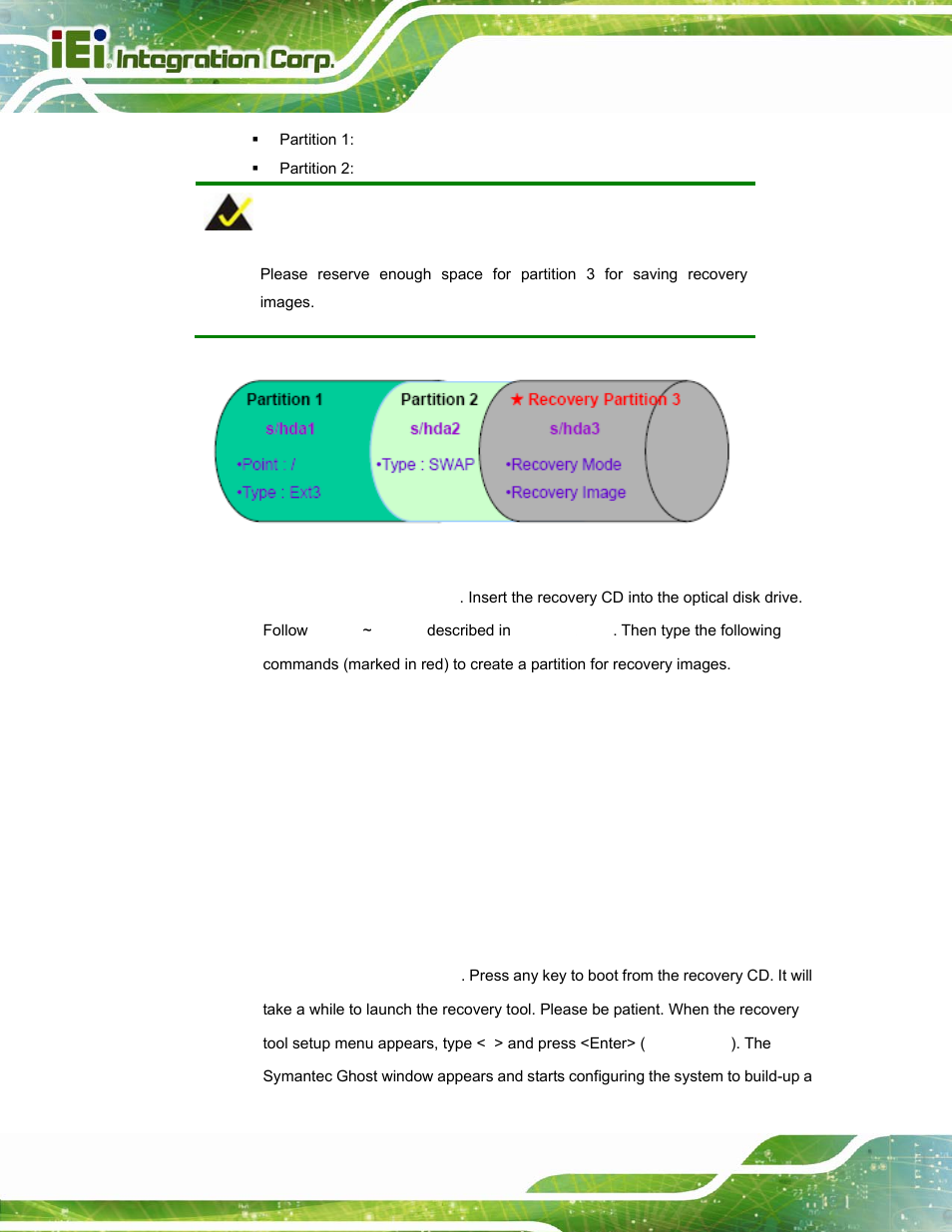 Figure c-30: partitions for linux | IEI Integration AFL-W15A_17D-GM45 v3.00 User Manual | Page 119 / 148