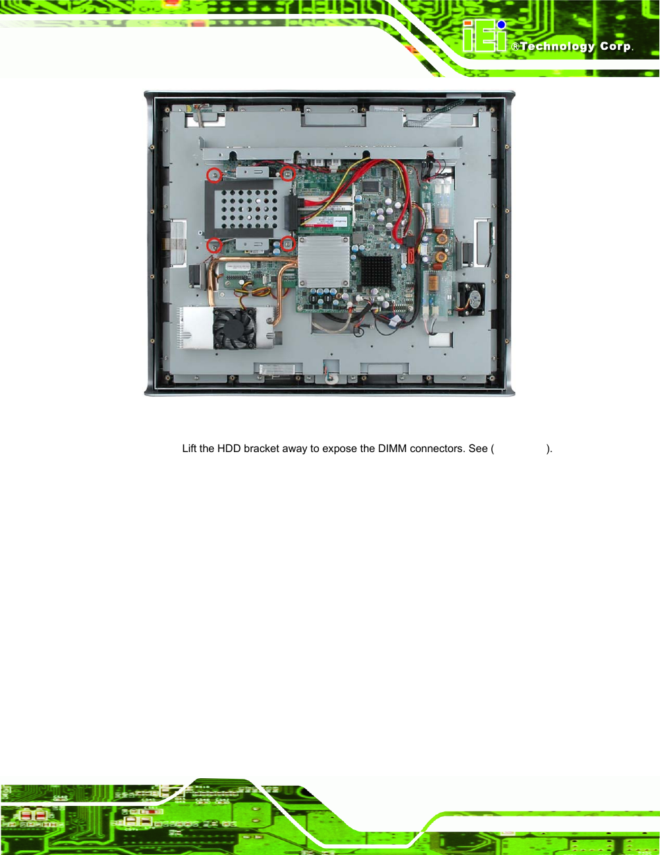 Figure4-1: hdd bracket screws | IEI Integration AFL-15i-HM55 v1.20 User Manual | Page 66 / 143