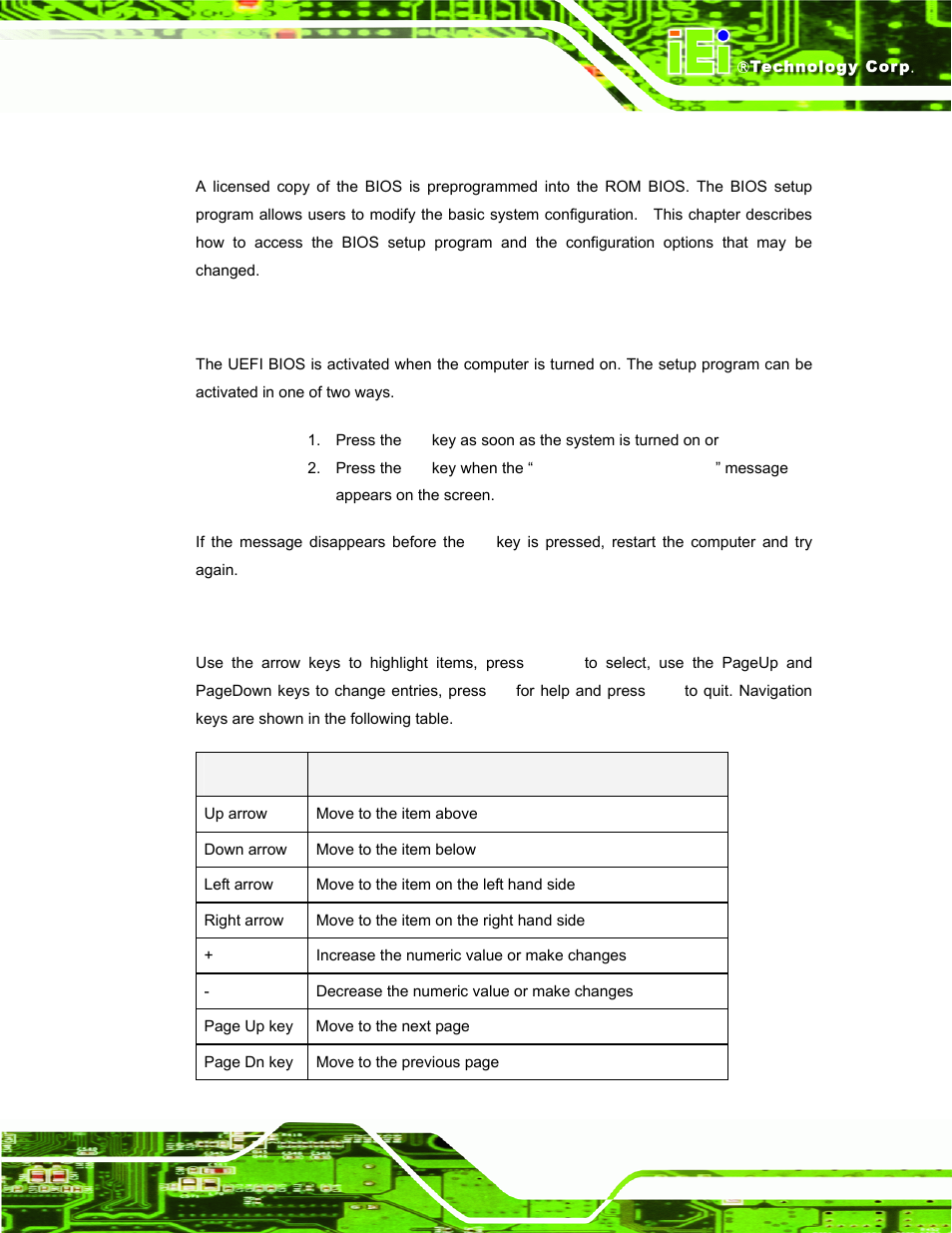 1 introduction, 1 starting setup, 2 using setup | Ntroduction | IEI Integration AFL-15i-HM55 v1.20 User Manual | Page 70 / 143
