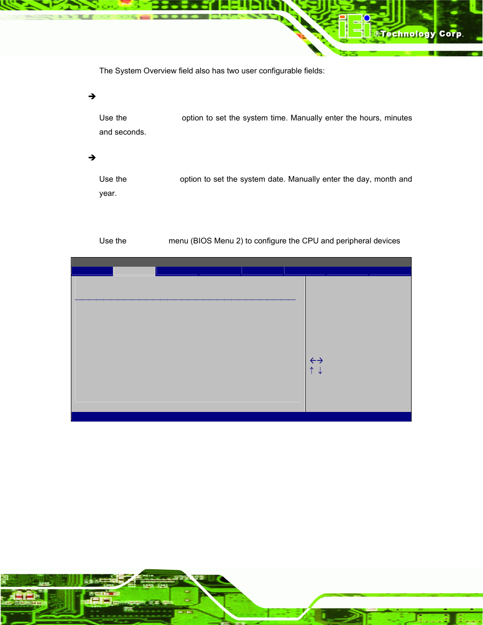 3 advanced, Dvanced, Bios menu 2: advanced | IEI Integration AFL-W19A_W19B_17D_W15A-N270 v1.06 User Manual | Page 61 / 125