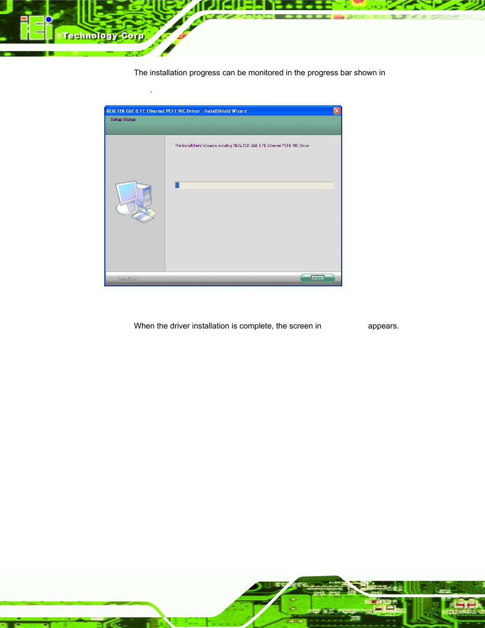 Figure 7-25: lan driver installation | IEI Integration AFL-15A_15AE-N270_UMN_v1.01.pdf User Manual | Page 128 / 158