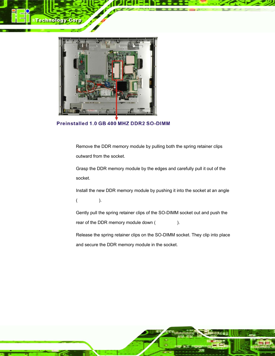 Figure 5-3: so-dimm socket location, Figure 5-3 | IEI Integration AFL-15A_15AE-N270_UMN_v1.01.pdf User Manual | Page 68 / 158