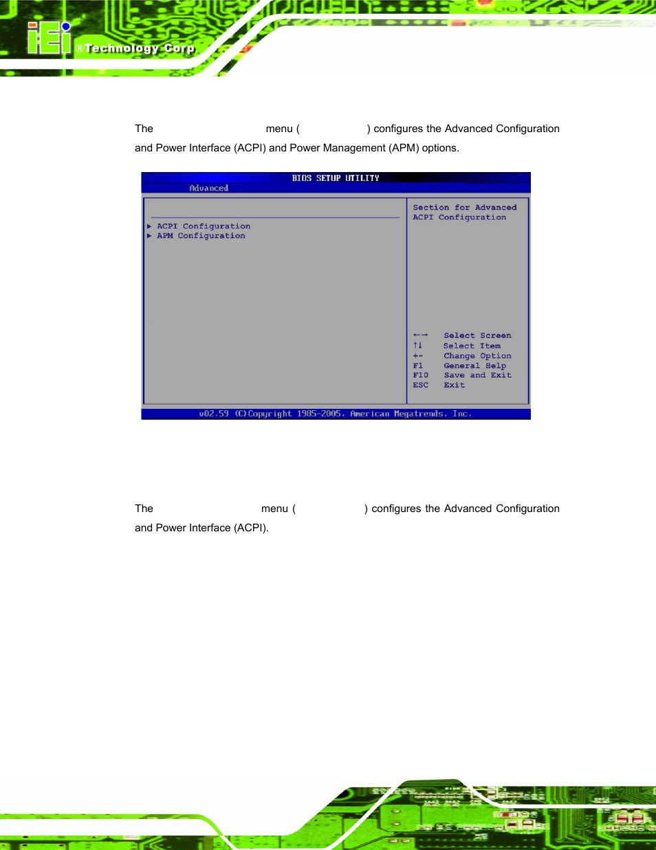 5 power configuration, 1 acpi configuration | IEI Integration AFL-15A_15AE-N270_UMN_v1.01.pdf User Manual | Page 90 / 158