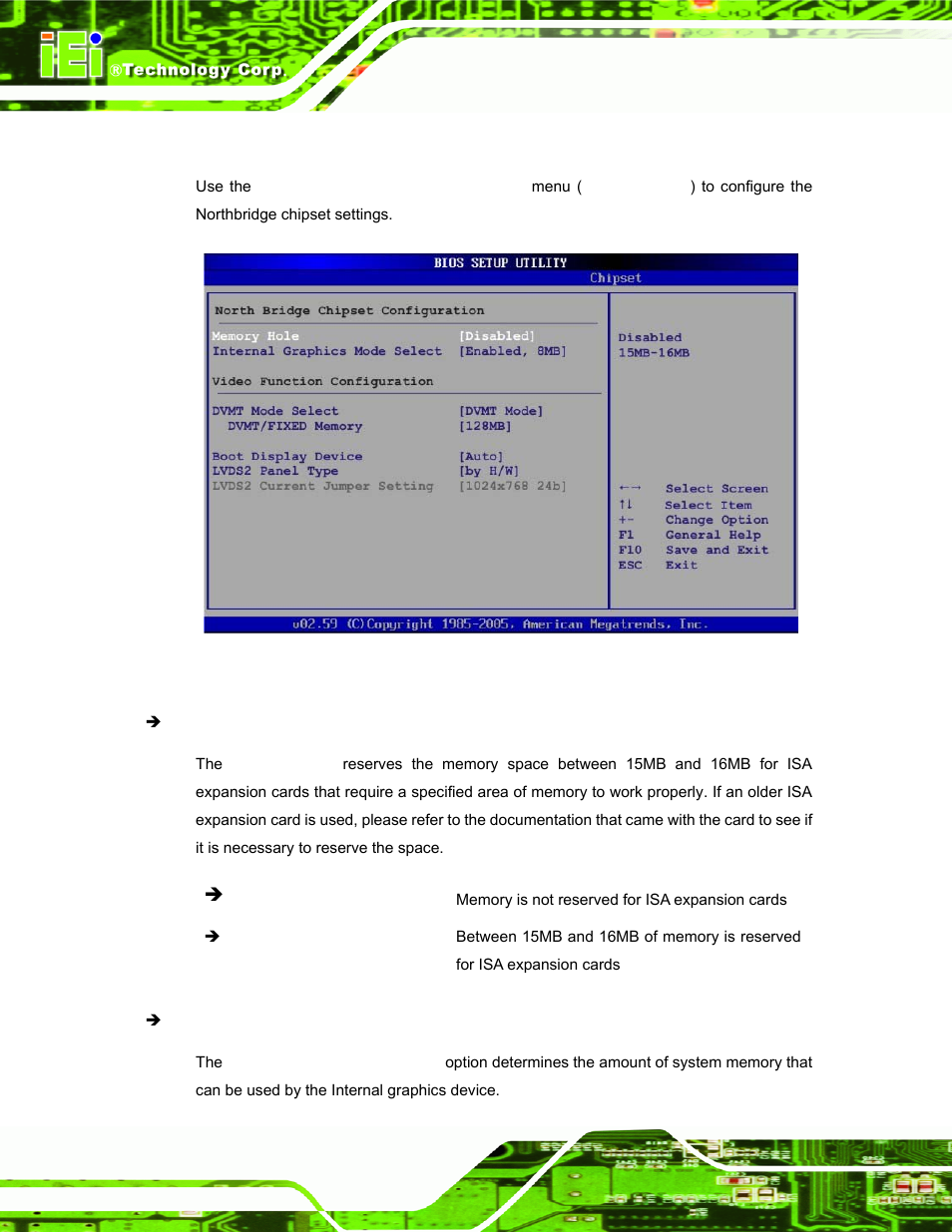 1 north bridge chipset configuration | IEI Integration AFL-15A-N270 v2.10 User Manual | Page 106 / 159