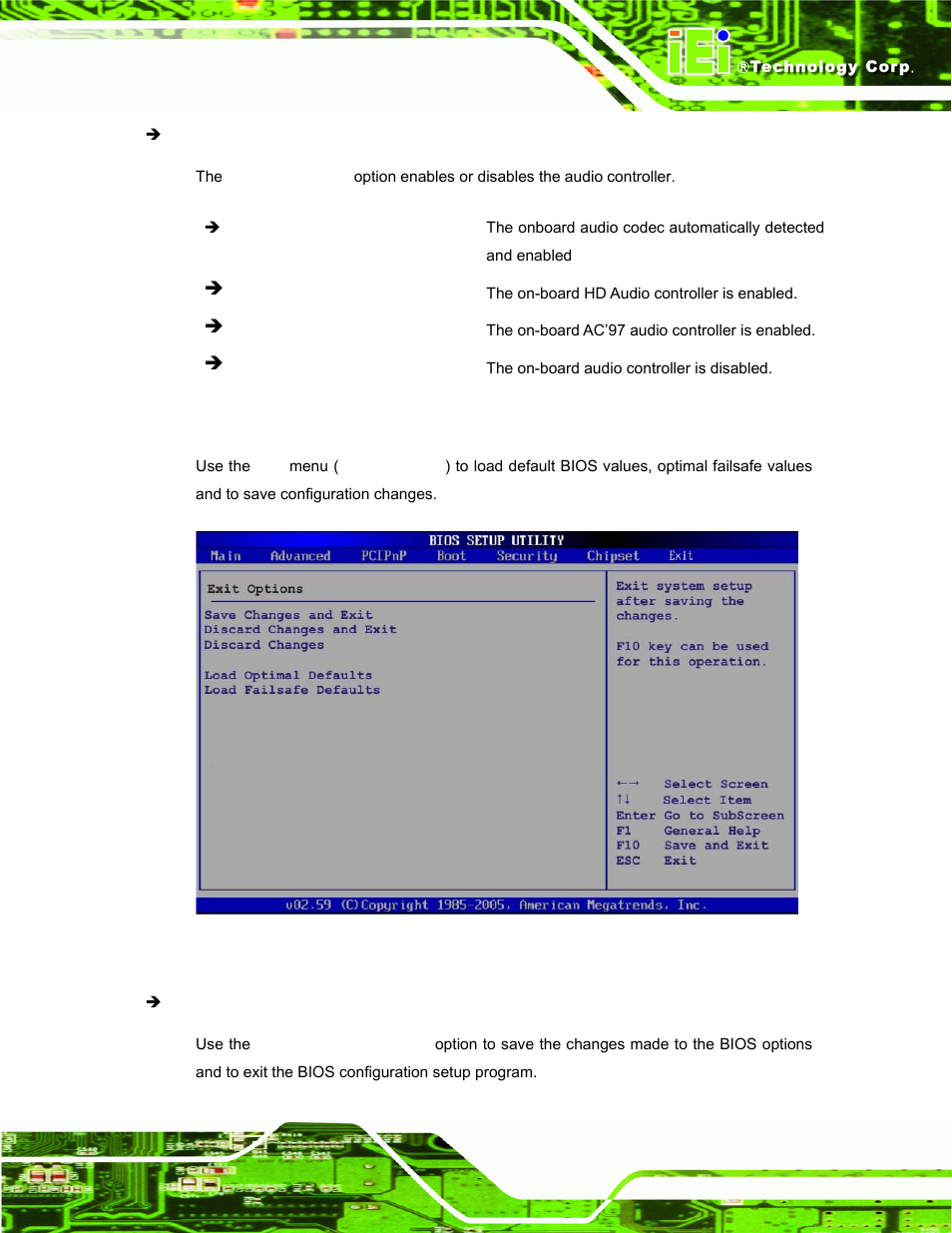 8 exit | IEI Integration AFL-15A-N270 v2.10 User Manual | Page 109 / 159