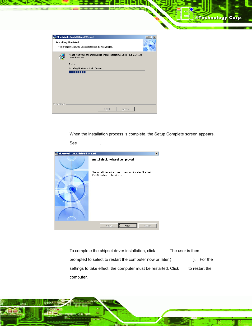 Figure 7-36: installing bluesoleil, Figure 7-36 | IEI Integration AFL-15A-N270 v2.10 User Manual | Page 135 / 159