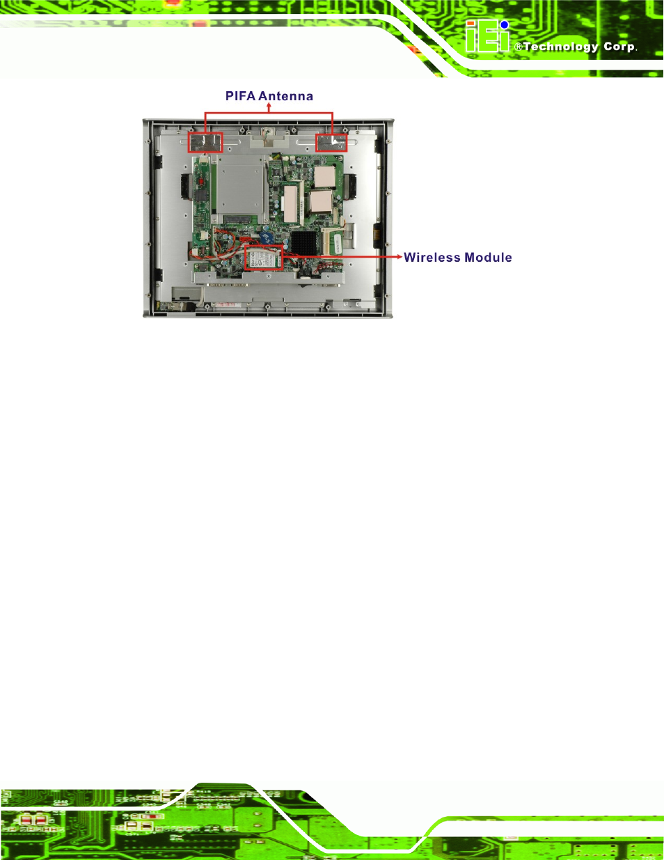 Figure 2-11: pifa antenna and wireless module | IEI Integration AFL-15A-N270 v2.10 User Manual | Page 31 / 159