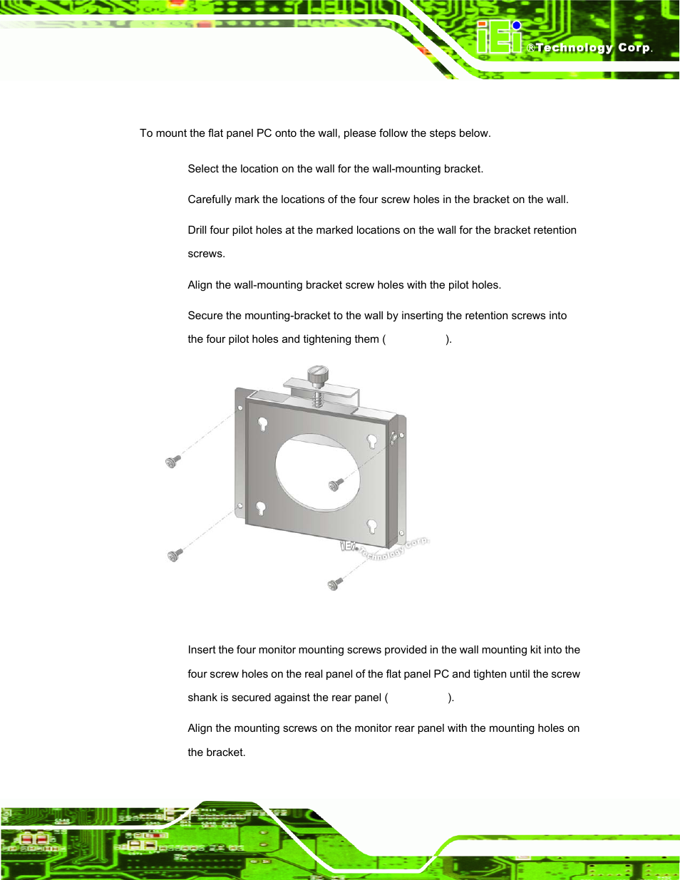 1 wall mounting, Figure 4-12: wall-mounting bracket | IEI Integration AFL-15A-N270 v2.10 User Manual | Page 53 / 159