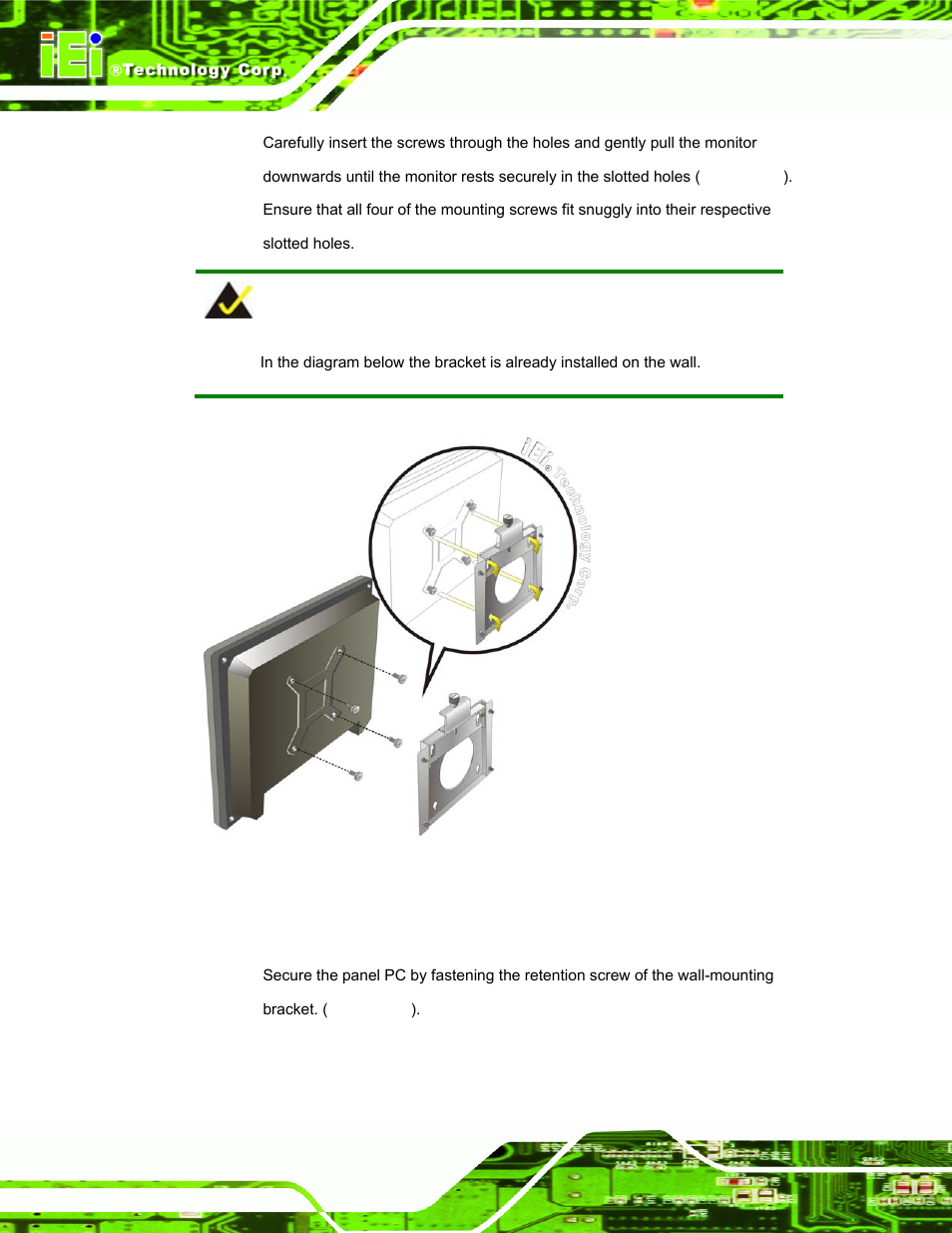 Figure 4-13: chassis support screws | IEI Integration AFL-15A-N270 v2.10 User Manual | Page 54 / 159