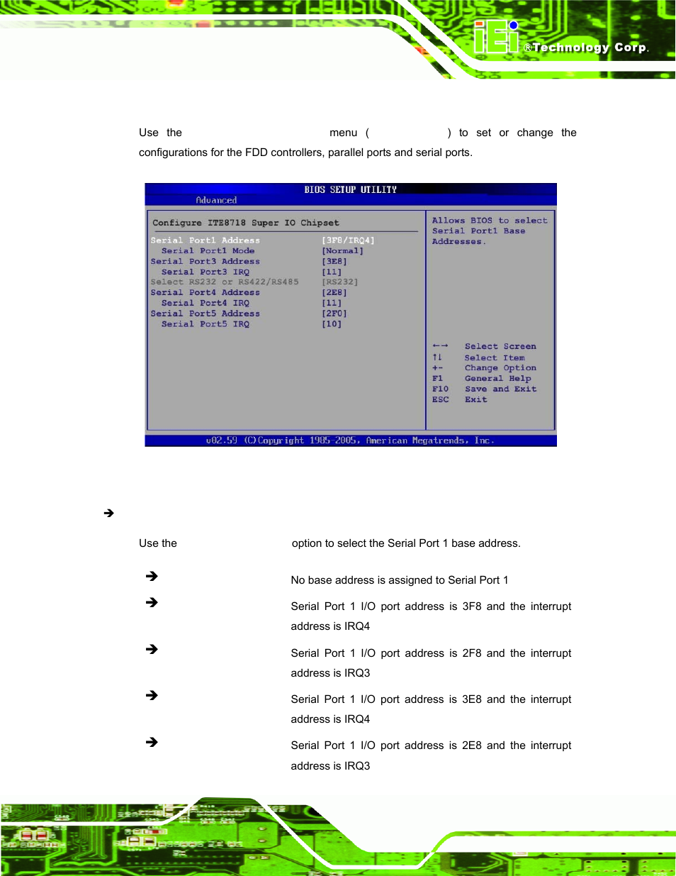 3 super io configuration | IEI Integration AFL-15A-N270 v2.10 User Manual | Page 83 / 159