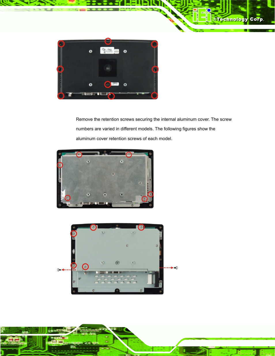 Figure 3-1: back cover retention screws | IEI Integration AFL-ххA-N26 User Manual | Page 35 / 152