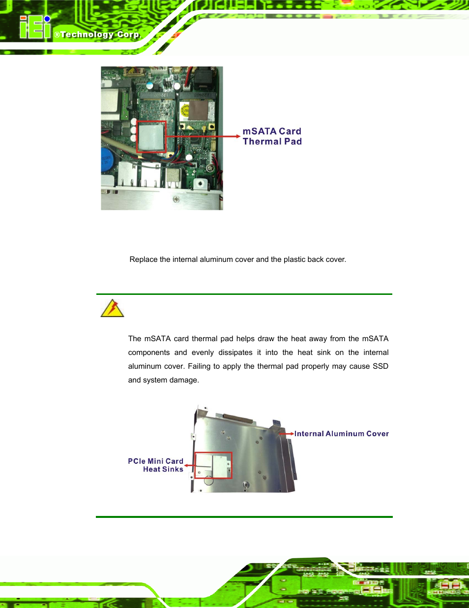 Figure 3-8: msata card thermal pad | IEI Integration AFL-ххA-N26 User Manual | Page 38 / 152