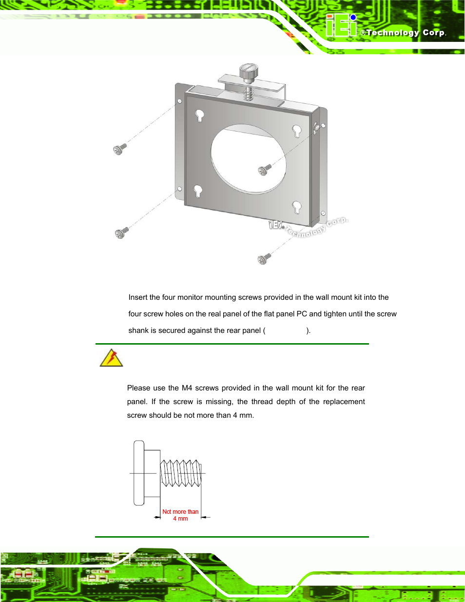 Figure 3-16: wall-mounting bracket | IEI Integration AFL-ххA-N26 User Manual | Page 49 / 152