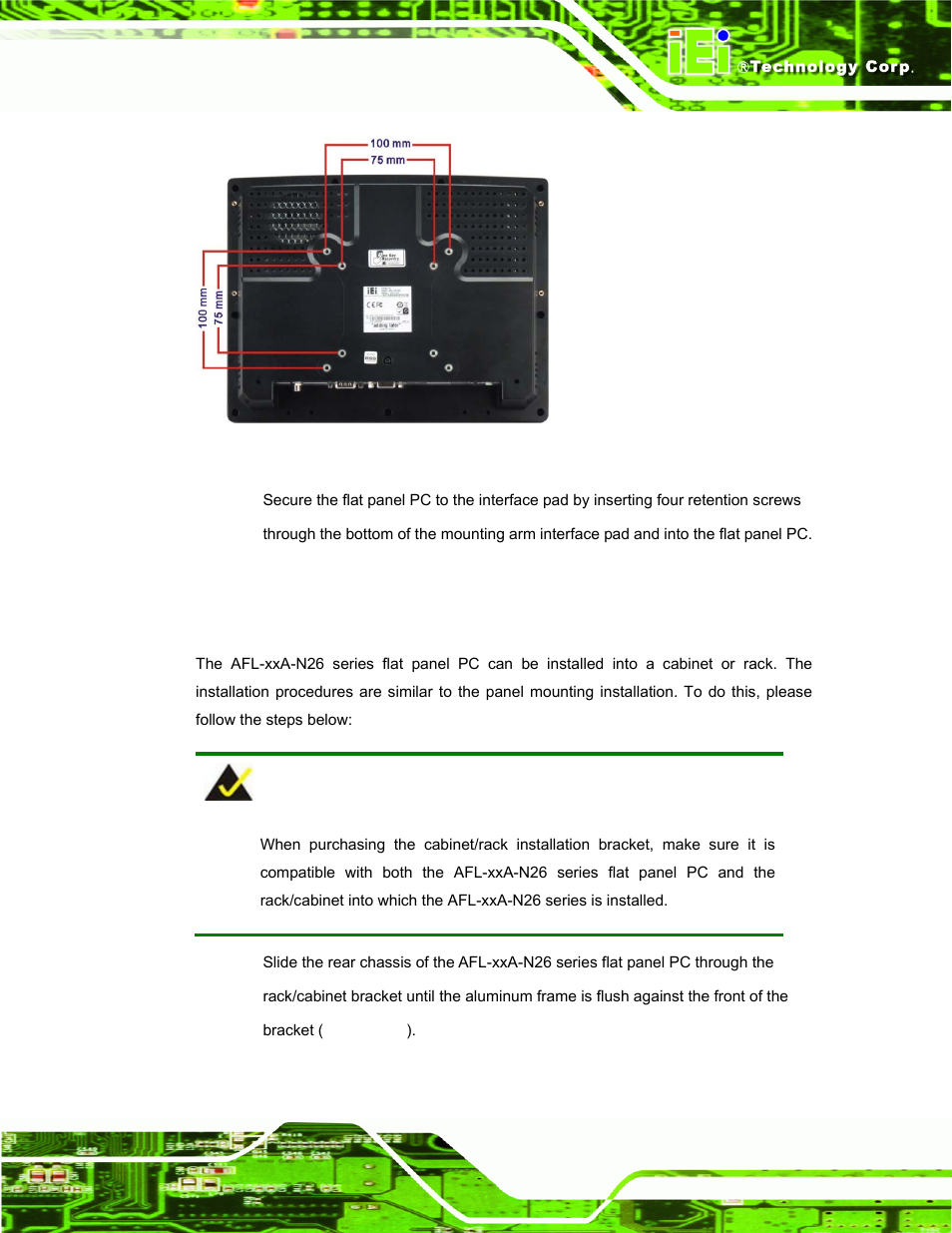 4 cabinet and rack installation | IEI Integration AFL-ххA-N26 User Manual | Page 55 / 152