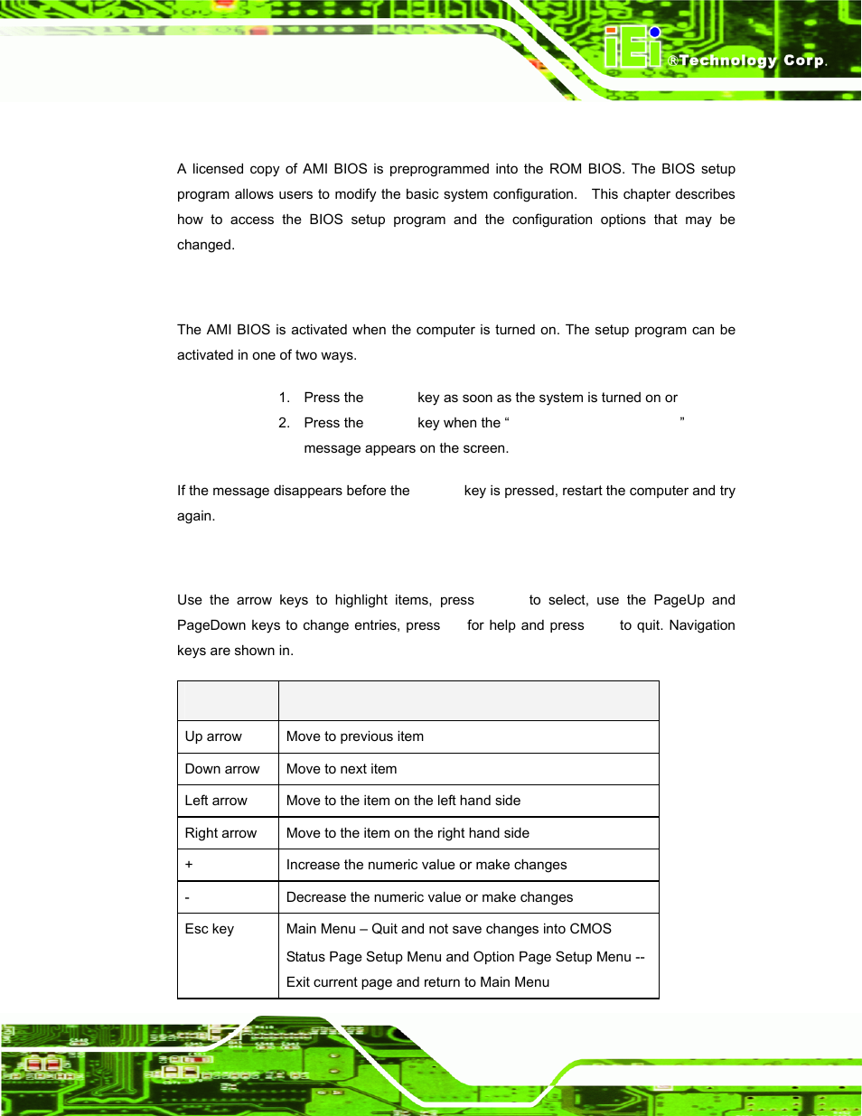 1 introduction, 1 starting setup, 2 using setup | Ntroduction | IEI Integration AFL-ххA-N26 User Manual | Page 69 / 152