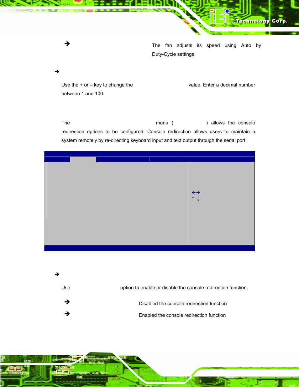 8 serial port console redirection | IEI Integration AFL-ххA-N26 User Manual | Page 85 / 152