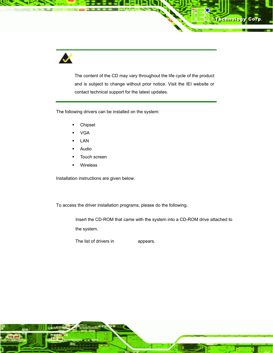 1 available software drivers, 2 starting the driver program, Vailable | Oftware, Rivers, Tarting the, River, Rogram | IEI Integration AFL-ххA-N26 User Manual | Page 97 / 152