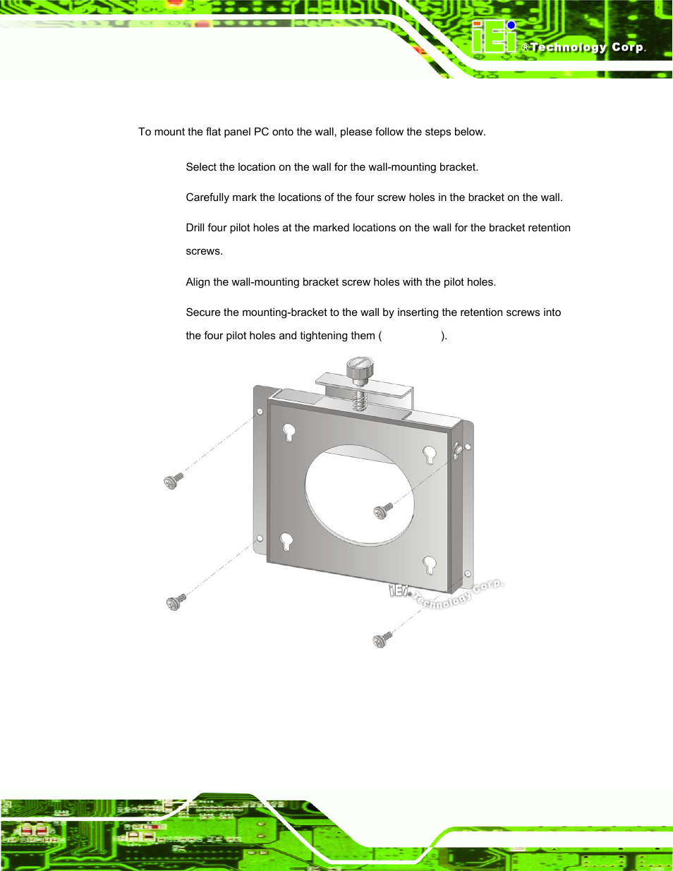 1 wall mounting, Figure 4-12: wall-mounting bracket | IEI Integration AFL-xxA-N270-Series v2.00 User Manual | Page 60 / 171