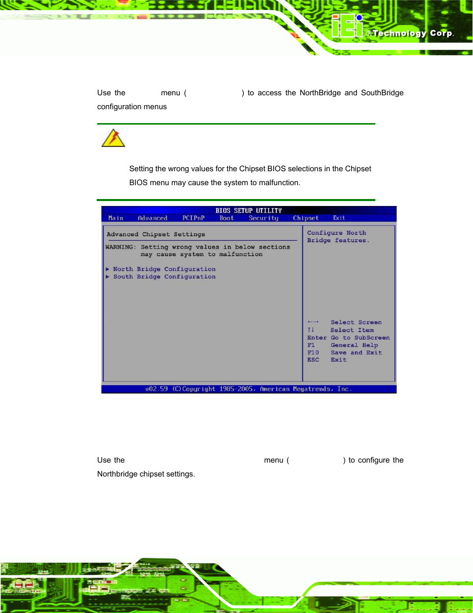 7 chipset, 1 north bridge chipset configuration, Hipset | IEI Integration AFL-xxA-N270-Series v2.11 User Manual | Page 111 / 170