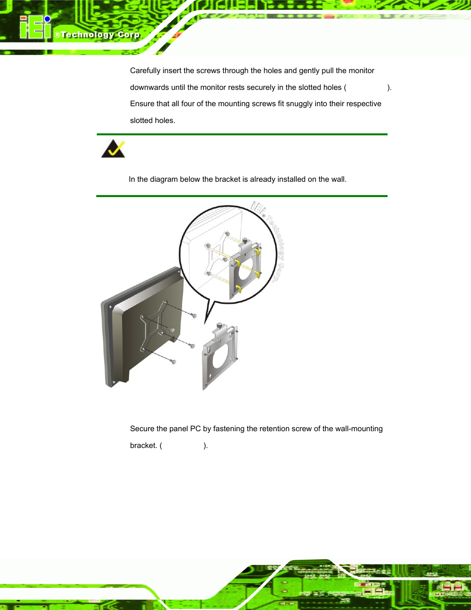Figure 2-11: chassis support screws | IEI Integration AFL-W10A-N270 v2.13 User Manual | Page 40 / 143